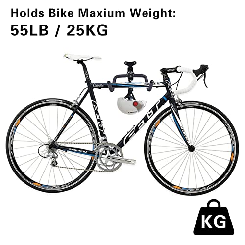 Cyfie Bike Rack Wall Mount Hanger, Horizontal Bicycle Garage Storage Hooks Indoor Bike Holder for Haning Mountain Road Bike in Apartment (2 Pack)