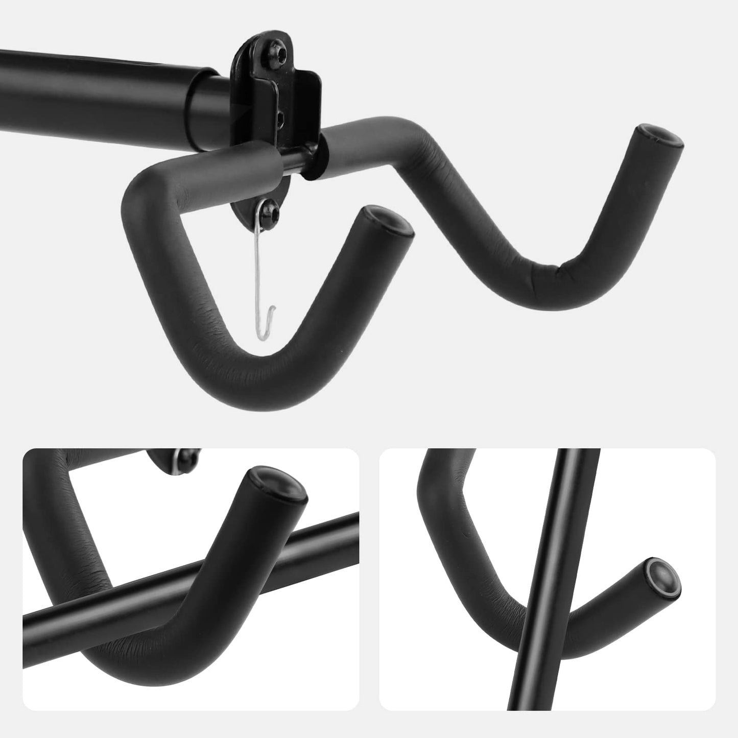 Cyfie Bike Rack Wall Mount Hanger, Horizontal Bicycle Garage Storage Hooks Indoor Bike Holder for Haning Mountain Road Bike in Apartment (2 Pack)