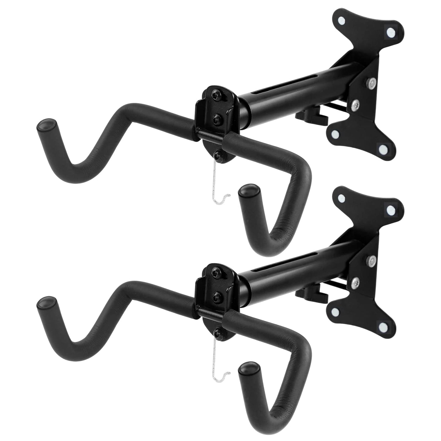 Cyfie Bike Rack Wall Mount Hanger, Horizontal Bicycle Garage Storage Hooks Indoor Bike Holder for Haning Mountain Road Bike in Apartment (2 Pack)